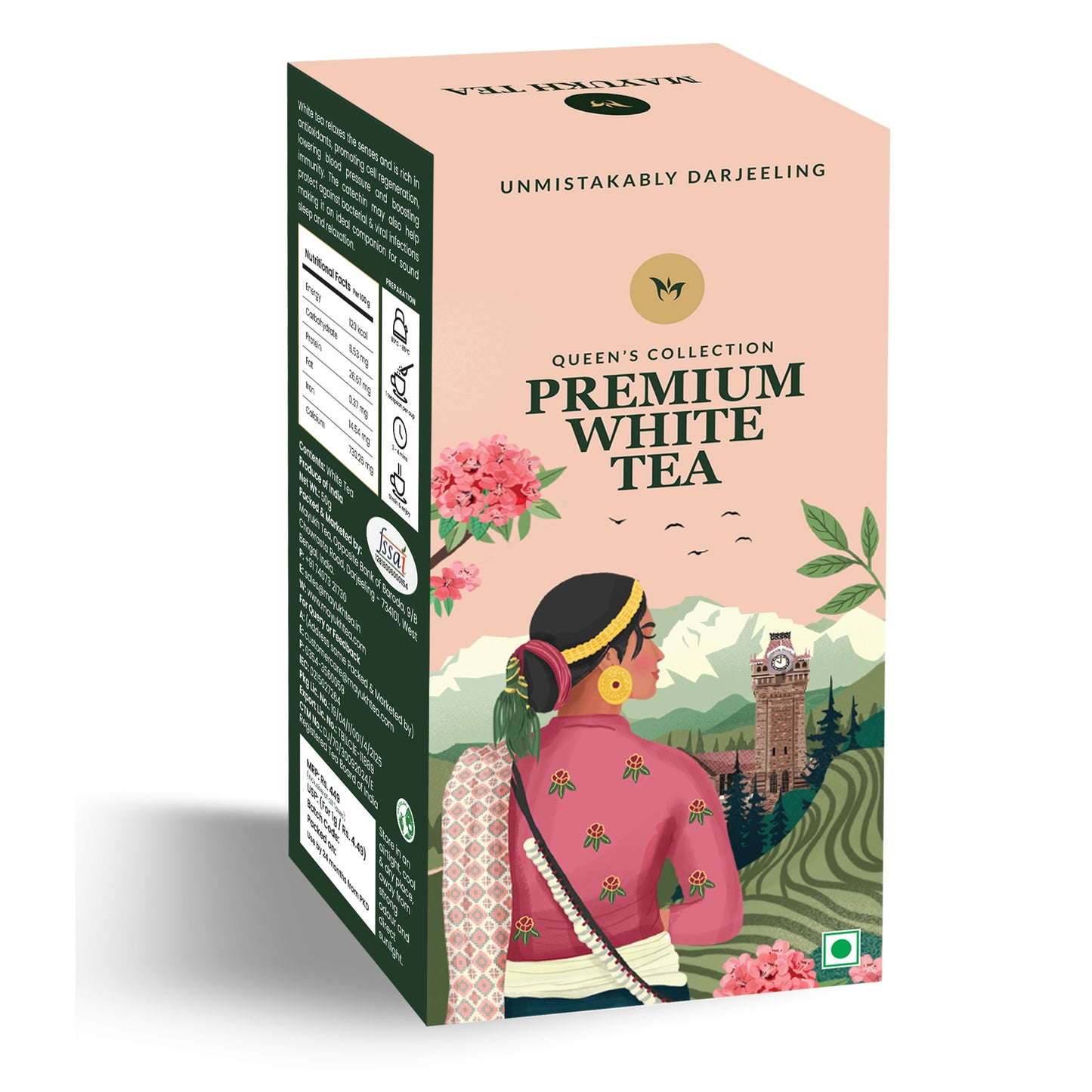 Premium Darjeeling White Tea – Handpicked, Delicate & Refreshing Flavor, Loose Leaf – High-Quality White Tea from the Himalayas, 50g