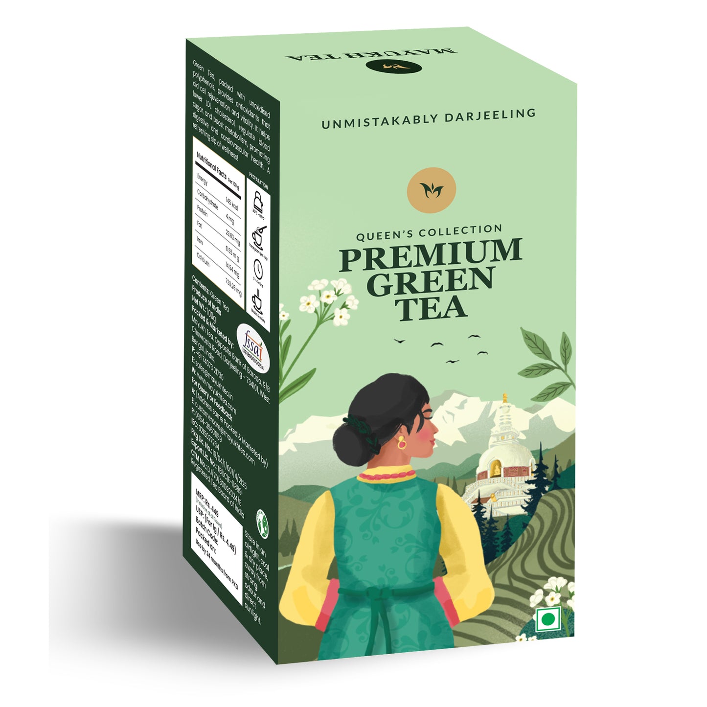 Premium Darjeeling Green Tea – Loose Leaf, Smooth & Refreshing – High Antioxidant, Rich Flavor | Best Quality Green Tea from Darjeeling,100g