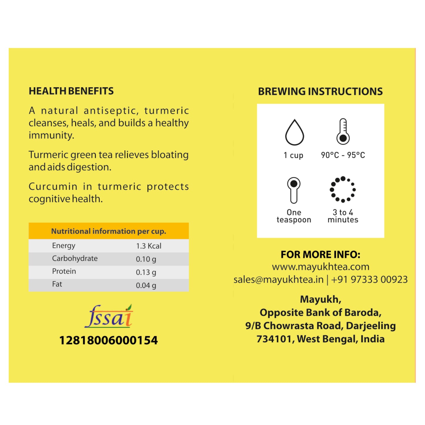 TURMERIC DARJEELING GREEN TEA