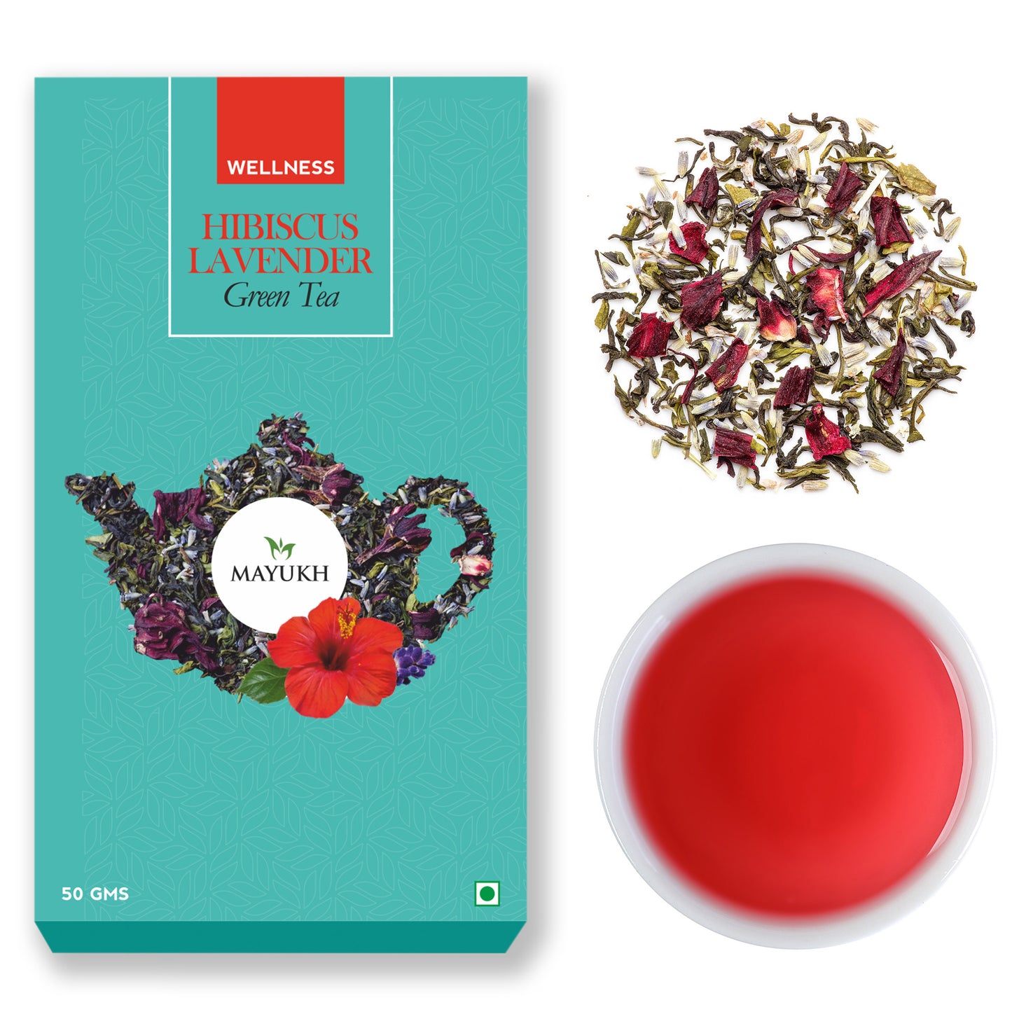 Hibiscus Lavender Darjeeling Green Tea - 50 gm